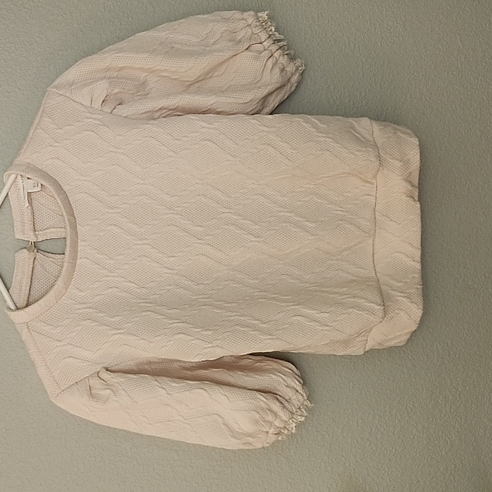 SHABBY CHIC Women's Puff Sleeve Boho Top Size XS